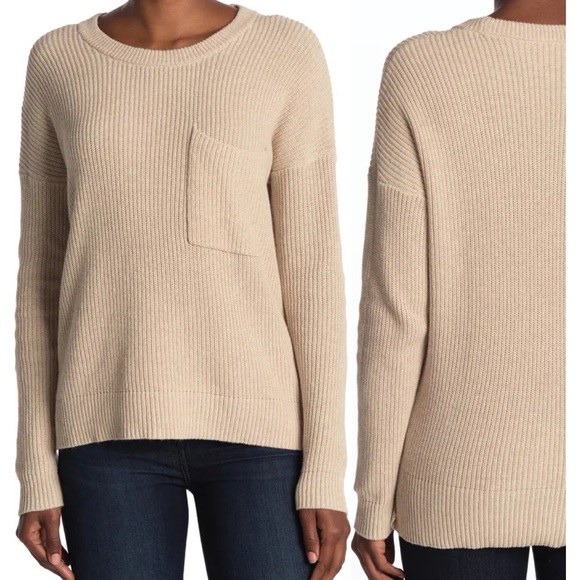 Madewell Black Thompson Pocket Pullover Sweater XL - Picture 1 of 8